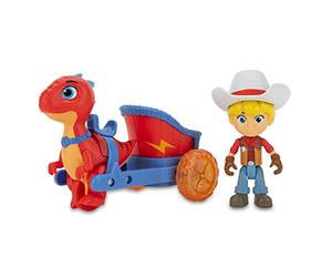 Giochi Preziosi Dino Ranch Jon & Blitz, Veicolo con Dinosauro e Personaggio Alto Circa 7.5 cm, Come Visto in TV, per Bambini a Partire dai 3 Anni, DNA03100