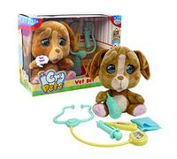 Emotion Pets Cry Pets Veterinario Set Deluxe Peluche Interattivo, 22 cm, MTC0100