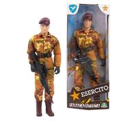 Giochi Preziosi Esercito Italiano, Action Hero Paracadutista, Altezza 30 cm, 30 Punti di Articolazione, Uniforme Dettagliata, Soldato Giocattolo Esercito Italiano, 4 Modelli da Collezione