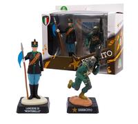 Giochi Preziosi Esercito Italiano, Personaggio Lanciere Reggimento Montebello e Incursore, Altezza 8 cm, Soldatini Giocattolo Militari dell'Esercito Italiano, Uniforme Dettagliata