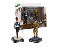 Giochi Preziosi Esercito Italiano, Personaggio Ufficiale dei Granatieri e Fante Mobile, Altezza 8 cm, Soldatini Giocattolo Militari dell'Esercito Italiano, Uniforme Dettagliata