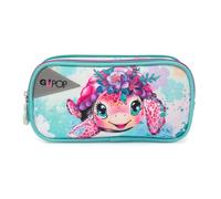 Giochi Preziosi Go Pop - Astuccio Turtle Bloom, Bustina 2 Zip con Tirazip Personalizzato e Grafica Tartaruga, Due Capienti Tasche per Penne Matite e Accessori, Dimensioni 22x6x14 cm