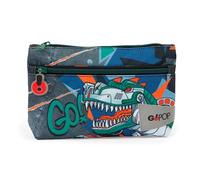 Giochi Preziosi Go Pop - Maxi Bustina 2 Zip Modello T-Rex, Con Tirazip Personalizzato E Due Capienti Tasche Per Pastelli E Pennarelli, Dimensioni 22X6X14