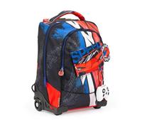 Zaino Trolley Scuola 2in1 con Carrello Removibile Speed Race Giochi Preziosi Multicolor
