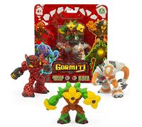 Giochi Preziosi, GORMITI LEGENDS Fiery Hammer V2, Mole e Flours, 3 Personaggi 5 cm Versione Cartoon e metallizzata, card inclusa, per bambini dai 4 anni