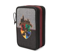 Giochi Preziosi Harry Potter - Astuccio Triplo Scuola Con 3 Zip E 3 Scomparti, Contiene 18 Matite Colorate, 18 Pennarelli e altri Pratici Oggetti per la Scuola,13 l x 19,5 h x 6,5 p