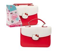 Hello Kitty Giochi Preziosi Borsetta Fashion con Carta di Credito Giocattolo, Colore Bianca e Rossa, Maniglia Rossa, Viso Bottone di Apertura, per Bambini dai 3 Anni