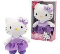 Giochi Preziosi Hello Kitty Peluche morbido 30cm Con Vestito e Fiocco in Raso Vi