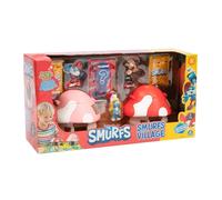 The Smurfs I Puffi - Villaggio Dei Puffi Composto Da 2 Casette Surprise E 4 Personaggi Da 5,5 cm Di Cui Uno Esclusivo, Per Bambini Dai 3 Anni