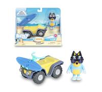 Giochi Preziosi Bluey - Il Quad Da Spiaggia Visto Nella Serie Bluey Con Papà Bandit Articolato Da 7,5 Cm, Con Tavola Da Surf E Tanti Accessori, Per Bambini A Partire Dai 3 Anni, BLY62110