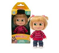 Giochi Preziosi Masha E Orso - Bambola Masha Alta 12 Cm Con Codini E Vestito Con Maglione Rosa Fedele Riproduzione Visto In Tv, Per Bambni A Partire Dai 3 Anni