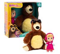Giochi Preziosi Masha E Orso - La Coppia Di Masha Da 12 Cm Con Vestizione Classica E Il Morbido Orso Da 20 Cm In Un' Unica Confezione, Per Bambini A Partire Dai 3 Anni