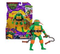 Giochi Preziosi - Michelangelo Tartarughe Ninja Caos Mutante, Michelangelo Deluxe Parlante da 15 cm con Effetti Sonori e Funzione Meccanica da Combattimento, Per Bambini dai 4 anni