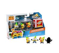 Giochi Preziosi Minions - 3 Personaggi Da 5 Cm Minions Visibili ed 1 Segreto Un Unico Pack,Tema Party Bus Dal Film Cattivissimo Me 4, Per Bambini A Partire Dai 3 Anni