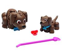Giochi Preziosi Pet Parade Family PTF00100 - Cuccioli con Funzione Razza Chocolate Labrador, Cane con Baby