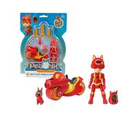 Giochi Preziosi Petronix Defender - Matt e Pup- E, Missione con Motocicletta e Zaino Removibile Giocattolo, Personaggio Action Figure 7 cm, Supereroe Trasformabile per Bambini dai 3 anni