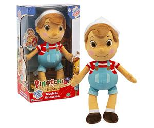 Giochi Preziosi Pinocchio - Peluche Musicale Di 36 Cm Con Cappello, Basta Premere Sulla Pancia Che Si Sente La Sigla Della Serie Tv, Per Bambini A Partire Dai 3 Anni, PNH10000