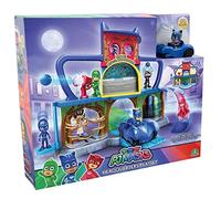 Giochi Preziosi PJM06001 Super Pigiamini PJ Masks Playset Quartier Generale, Incluso Gattoboy e Gattomobile, Multicolour