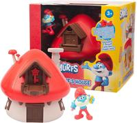 Giochi Preziosi I Puffi - Playset Casa Del Puffo Grandepuffo, La Casa Si Apre Con la Chiave Nascosta, Elementi D'arredo staccabili, Adesivi E Personaggio Grandepuffo esclusivo cambiacolore