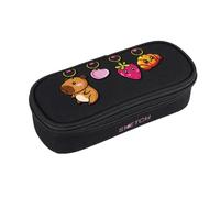 Giochi Preziosi-Sketch Astuccio Ovale Capiente Scuola Bambina con 2 zip Nero
