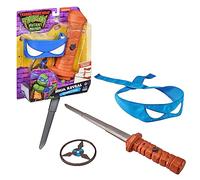 Giochi Preziosi - TARTARUGHE NINJA 2023 CAOS MUTANTE - SET ROLE PLAY - MASCHERA E ARMI DA COMBATTIMENTO TELESCOPICHE DELLA TARTARUGA LEONARDO - NINJA INCLUSA - BAMBINI E BAMBINE A PARTIRE DAI 4 ANNI