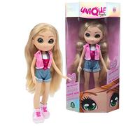 Giochi Preziosi UNIQUE EYES - Bambola Articolata 25 cm, con Occhi Grandi Magici e Profondi, Segue il Tuo Sguardo, Amy Fashion Doll, per Bambine a Partire dai 3 Anni, Multicolore