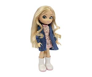 Giochi Preziosi UNIQUE EYES Bambola articolata con grandi occhi magici e profondi, segue i tuoi occhi, elegante ginnasta Amy Fashion Doll, per bambine dai 3 anni, Precious Games, MYM00100, 25 cm