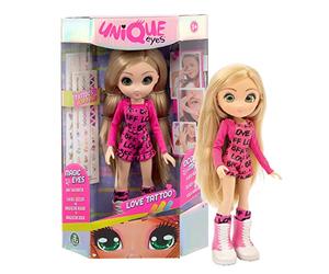 Giochi Preziosi Unique Eyes Love Tatoo Amy Indossa Vestiti Alla Moda E Nella Confezione Trovi I Tatuaggi Colorati Per Le Bambine Trendy,Per Bambini A Partire Dai 3 Anni, Mym32100