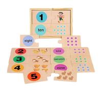 Giochi Puzzle in Legno per Bambini 3-5 Anni, Giocattoli Educativi In Legno Con Numeri, Attività Di Apprendimento Prescolastico Per Bambini A Casa E A Scuola Per Ragazzi E Ragazze