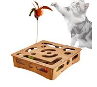 Giochi Puzzle per Gatti | Con Palline Di Legno Interattive Divertenti | Scatola labirinto da gattini | Per Intrattenimento Esercizio Dalla Noia Addestramento Gattile Negozio Animali Casa