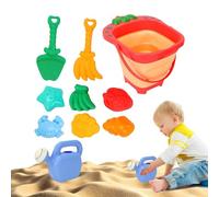 Giochi Sabbia Spiaggia - Secchio e Pale Pieghevoli - Set di Giocattoli per Giochi di Scavo Bambini da Esterno Giardino Piscina Estate
