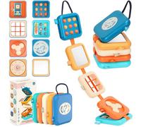 Giochi Sensoriali Montessori, Giochi Montessori 1-3 Anno, Busy Activity Cube per Il più Piccolo, Giochi da Viaggio, Giocattoli per l'apprendimento dello Sviluppo Educativo, Regali per Bambini