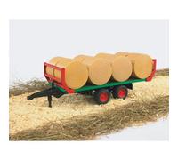 Giochi - Vari - Bruder: 2220 - Rimorchio Con 8 Balle Fieno Rotonde