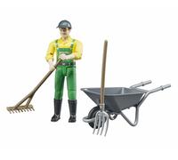 Giochi - Vari - Bruder: 62610 - Contadino Con Carriola E Accessori