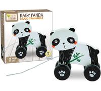Giochi - Vari - Teorema: Fatto Di Legno - Baby Panda Trainabile 16 Cm H - Box