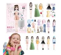 Giochi Vestiti magnetici - Set Bambole Principesse innocuo Carta | Bambola Carta Vestire Leggero | Giochi Abbigliamento Bambini Che Giocano attività
