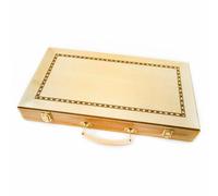 Giochiamo a giochi di strategia Custodia pieghevole in legno per backgammon Gioc