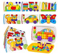 Gioco 2 in 1 Disegno e Mosaici 67 Pezzi Grandi Chiodini