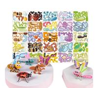 Gioco 3D, gioco educativo interattivo per genitori e figli - in carta 3D di animali in miniatura | per bambini ragazze ragazzi adolescenti scuola scuola camera da studio Fies