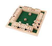 Gioco a 4 lati Shut the Box Gioco da tavolo in legno con dadi da bere