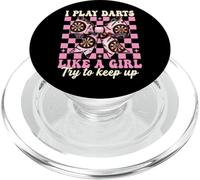 Gioco a freccette come una ragazza Bersaglio per freccette con fiocco a forma di civetta PopSockets PopGrip per MagSafe