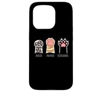 Gioco a mano Rock Paper Scissors Cute Paw Funny Cat Introvert Custodia per iPhone 15 Pro