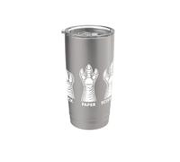 Gioco a mano Rock Paper Scissors T-Rex Lover Dinosaur Humor Bicchiere termico in acciaio inox doppia parete