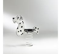Gioco a molla " Dalmata" monoposto in polietilene da esterno per parchi, asili, ville e giardino - MOLLA GIOCHI PLAYGROUND: Con molla filo 17,5mm - H 360mm + STAFFA OMEGA a tassellare