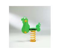 Gioco a molla " Rana" monoposto in polietilene da esterno per parchi, asili, ville e giardino - MOLLA GIOCHI PLAYGROUND: Con molla filo 17,5 mm - H 360mm a cementare