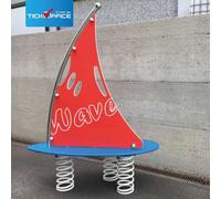 Gioco a molla " Surf " in polietilene da esterno per parchi, asili, ville giardino
