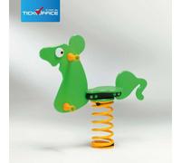 Gioco a molla " Topo " in polietilene da esterno per parchi, asili, ville giardino - MOLLA GIOCHI PLAYGROUND: Con molla filo 20mm - H 400mm + STAFFA OMEGA a tassellare