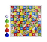 Gioco a - Set di giochi da tavolo Mini Snakes and Ladders | Giocattolo per scacchi da viaggio pieghevole portatile | Festa in famiglia classica compatta per adulti Bambini Bambini | Tabellone da
