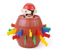 Gioco a sorpresa con meccanismo a pugnale che fuoriesce dal barile dei pirati, emozionante e adatto per feste con amici o interazioni genitore-figlio, mini gioco da tavolo grande,piccoloABS