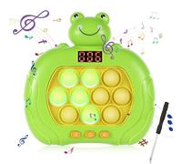 Gioco a Spinta Rapida con Schermo, Gioco Fidget Gioco Portatile Elettronico con 6 Modalità Gioco Giocattoli Fidget con Cacciavite per Bambini Regalo di Compleanno Bomboniera (Rana Verde)
